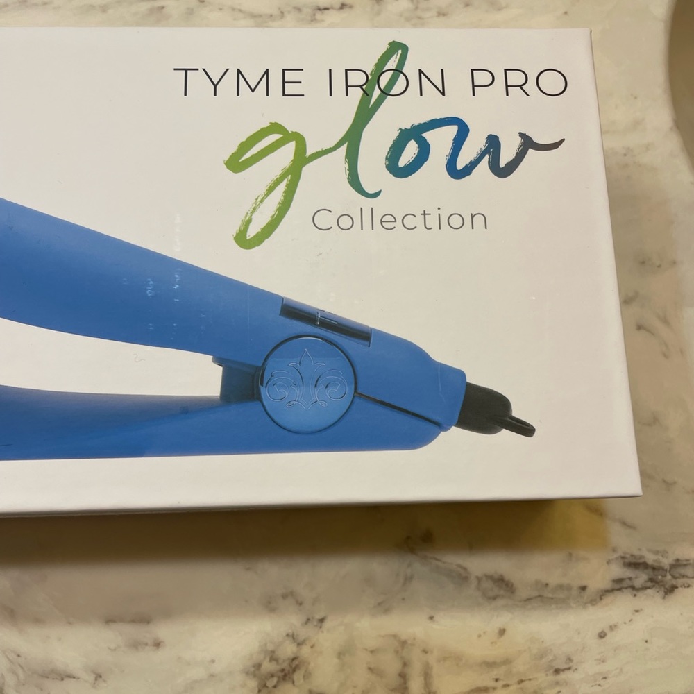 TYMe hair iron glow.